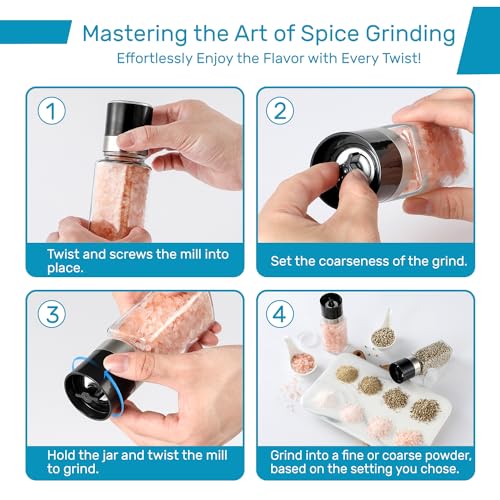 14 Pcs Glass Spice Jars with Labels, 4oz Square Bottles with Shaker Lids A771156