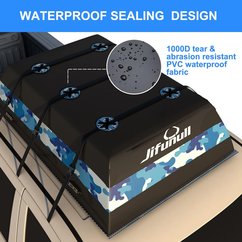 Rooftop Cargo Carrier Bag 21 Cubic Feet, Waterproof Soft-Shell Roof Rack with Anti-Slip Mat M640