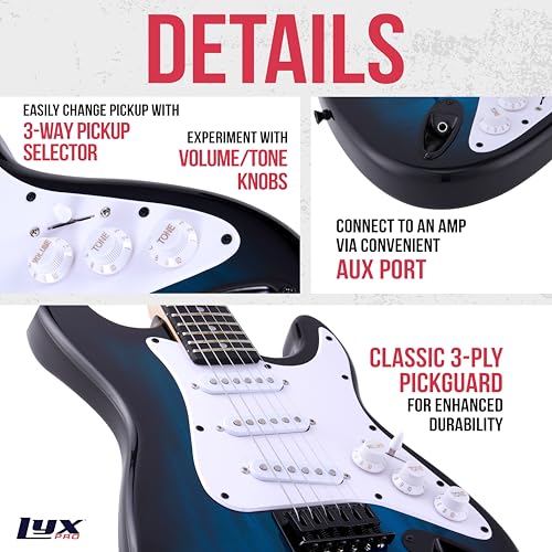 3/4 Size Electric Guitar Kit for Kids with Amp and Accessories V60944
