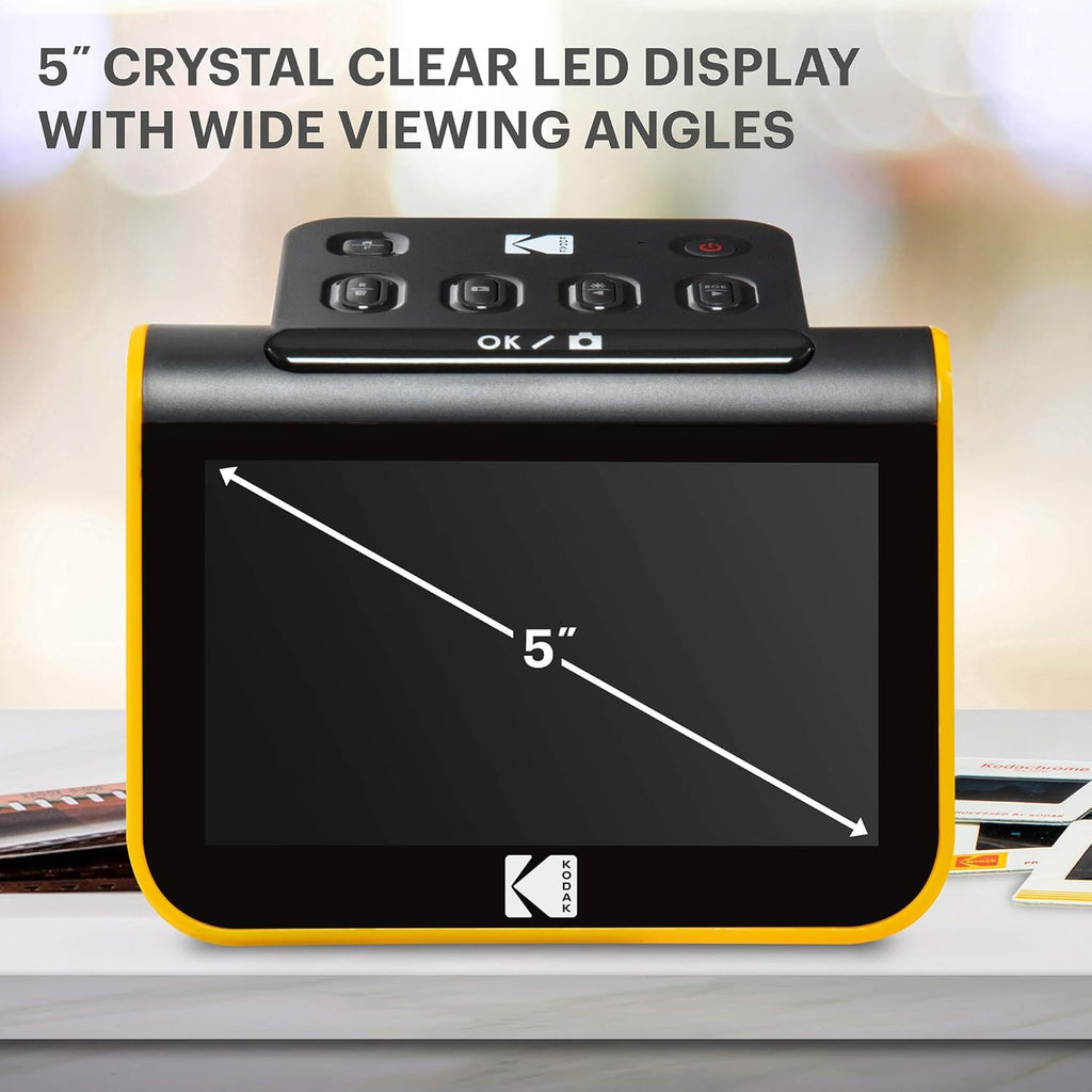 Film and Slide Scanner with 5" LCD Screen, Converts 35mm 126 110 Negatives and Slides to 22MP JPEG S414608