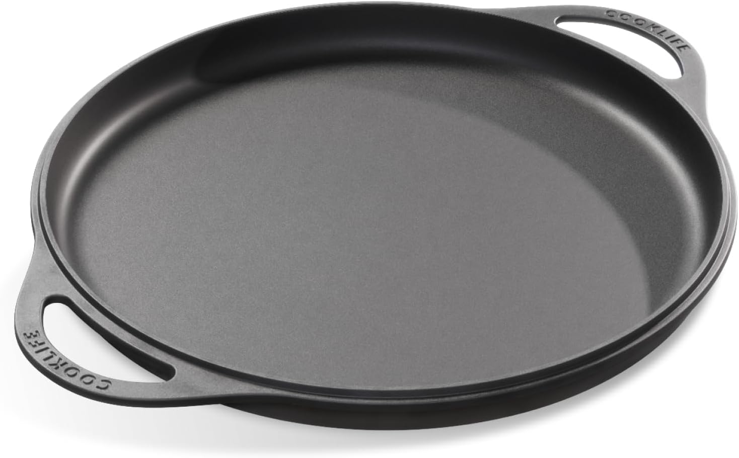 Cast Iron Griddle Pan with Scraper, Round Stove Top Pizza Pan X274