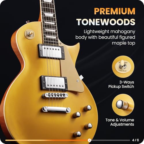 LP Electric Guitar with Arched Top, Solid Body with Humbucker Pickups A953807