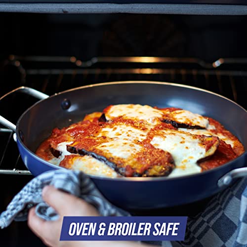 Diamond Infused Ceramic Nonstick 11" Grill Pan with Lid E127199