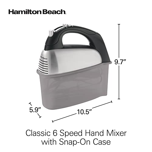 6-Speed Electric Hand Mixer with Storage Case and Beaters U720
