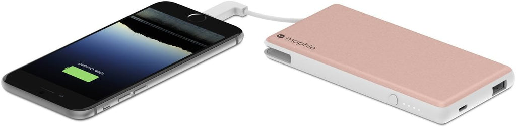 External Battery with Built-in Cables for Smartphones, Rose Gold, 2-Pack A862436