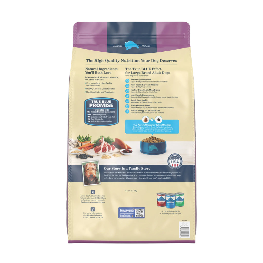Large Breed Adult Dry Dog Food with Lamb and Brown Rice W439797