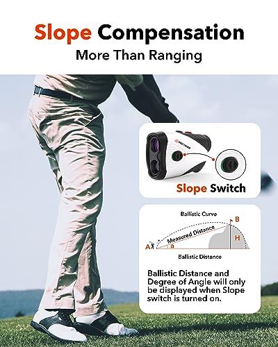 Golf Rangefinder with Slope, 1200 Yards Laser, 7X Magnification X5243