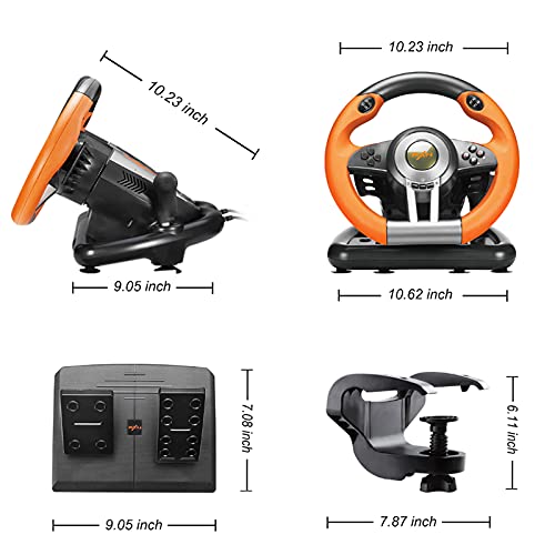 Racing Wheel for PC, PS4, PS3, Xbox Series X|S, Xbox One with Pedal O672481