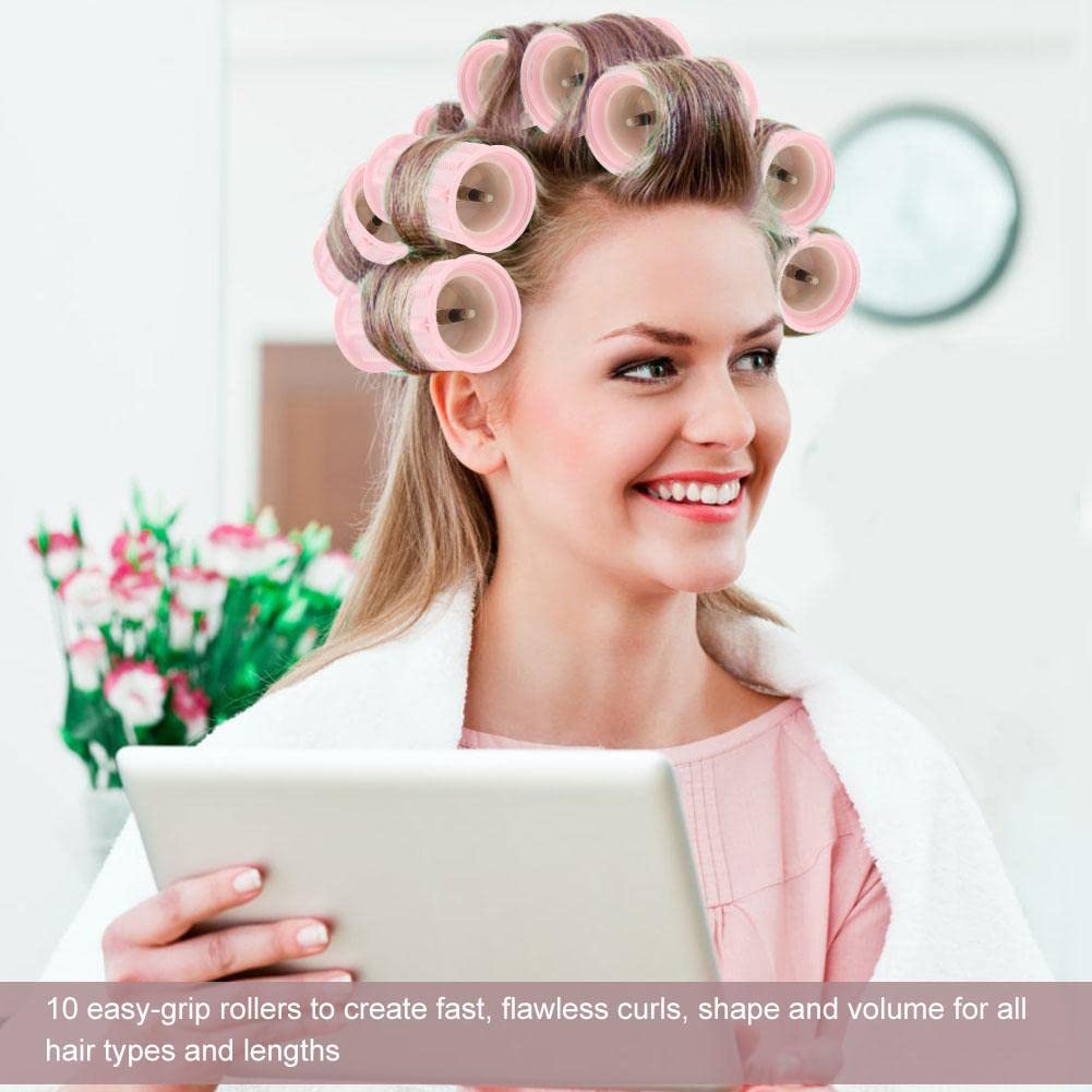 Ion Hot Heat Roller, 10pcs Electric Heated Curler Tool with Bag Z3239