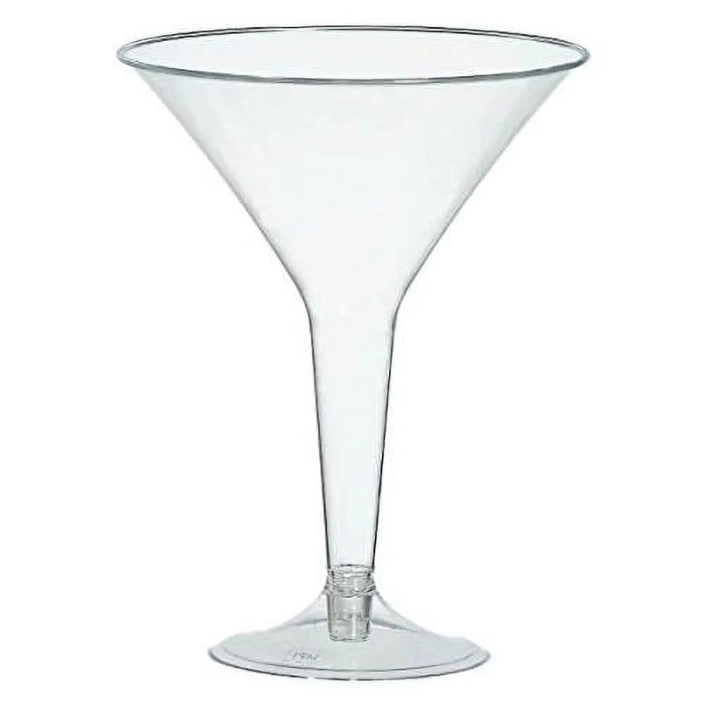 Plastic Martini Glasses, 20 Count, Clear I820