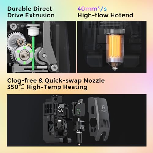 3D Printer with Multi Color Printing, 600mm/s Speed, 350℃ Direct Drive Extruder T366518