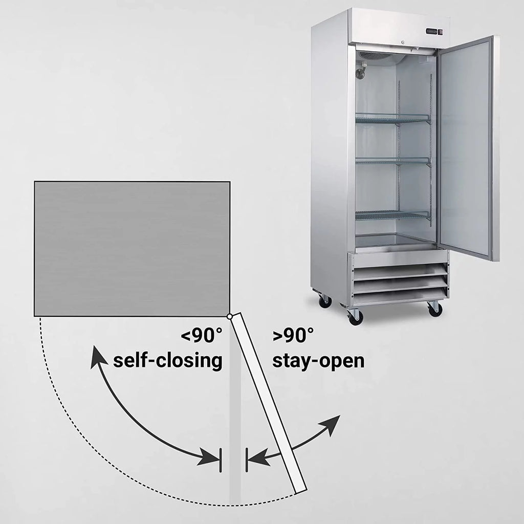 23 Cu ft Commercial Freezer, Frost Free Upright Fridge with Smudge-Proof Single Door C75644