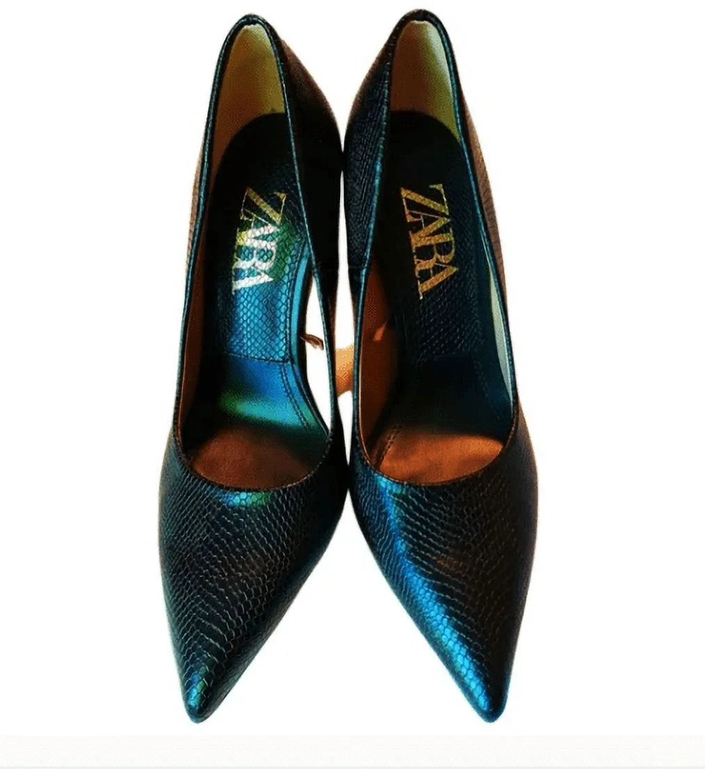 Pointed Toe Slip On Heels M246