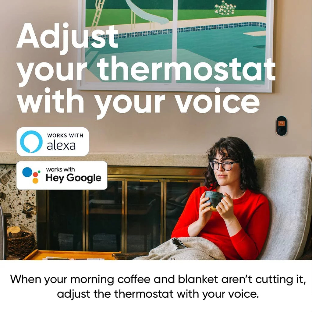 Smart WiFi Thermostat for Home with App Control, Black Z410688