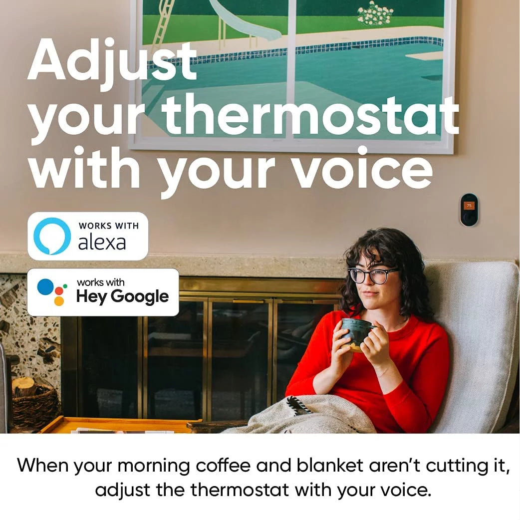 Smart WiFi Thermostat for Home with App Control, Black Z410688