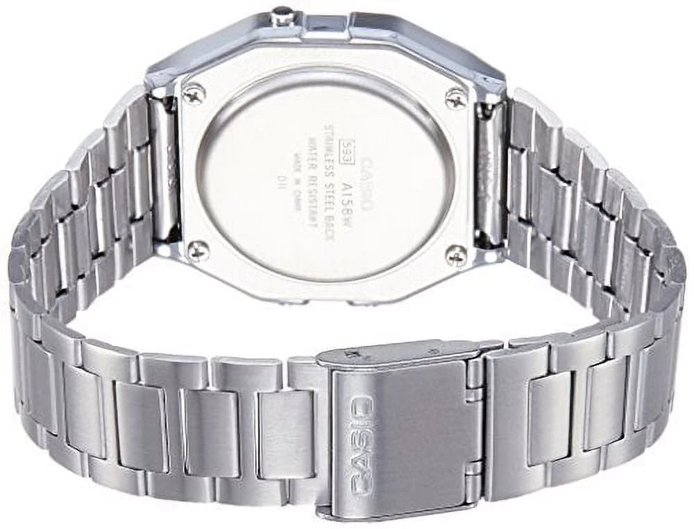 Men's Classic Silver Stainless Steel Digital Watch R417