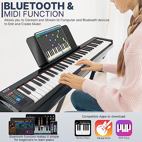 Portable 88-Key Digital Piano Keyboard with Bluetooth R223