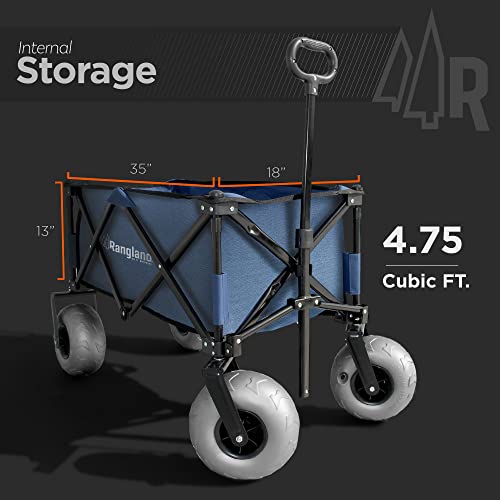 All Terrain Steel Frame Beach Wagon with 9" Pneumatic Tires, Collapsible M2474