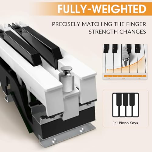 88 Key Weighted Digital Piano with Hammer Action and Speakers X88384