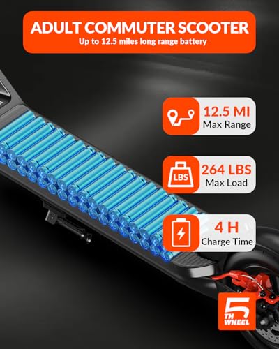 Electric Scooter with 10" Solid Tires, 350W Motor, Foldable for Adults J862290
