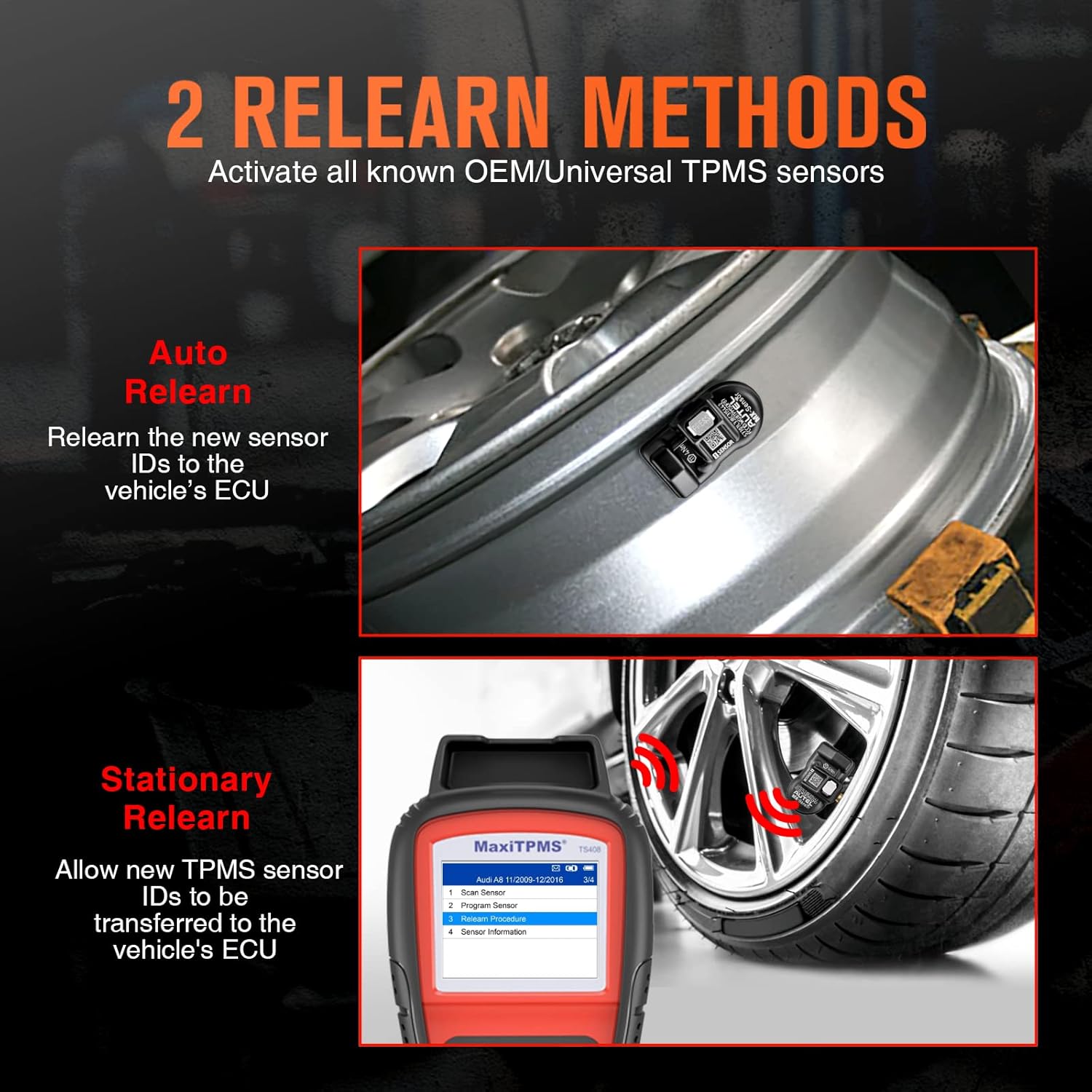TPMS Relearn Tool for Tire Pressure Monitoring System W54726
