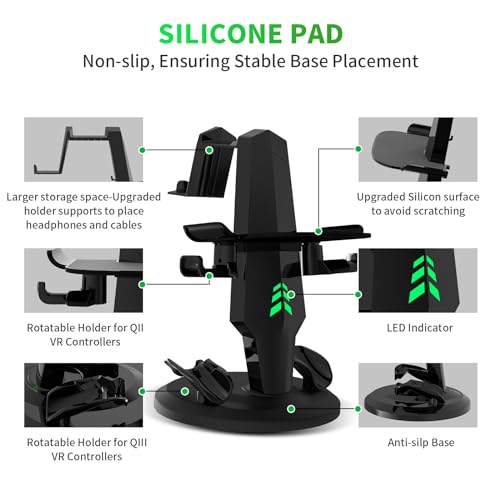 Charging Dock for VR Headset Controllers with LED Lights Q12422