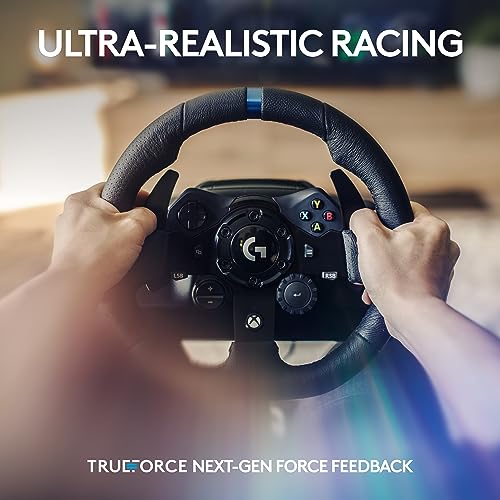Racing Wheel and Pedals with Force Feedback, Gaming Steering Wheel for PS5, PS4, PC, Mac, Black W946