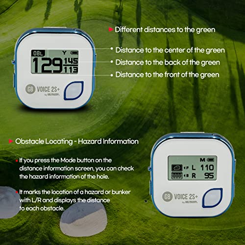 Talking GPS Golf Rangefinder with Slope Mode, 18-Hour Battery, 40,000 Preloaded Courses Q4691