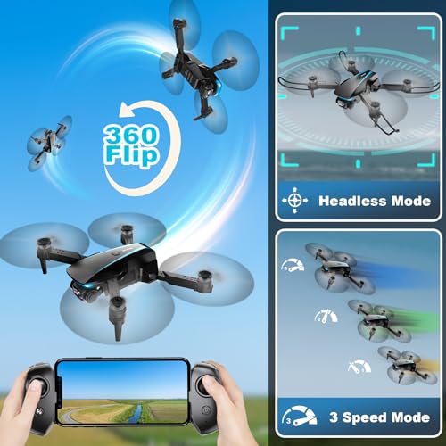 Foldable Drone with 1080P HD Camera, 2 Batteries and Carrying Case B5472