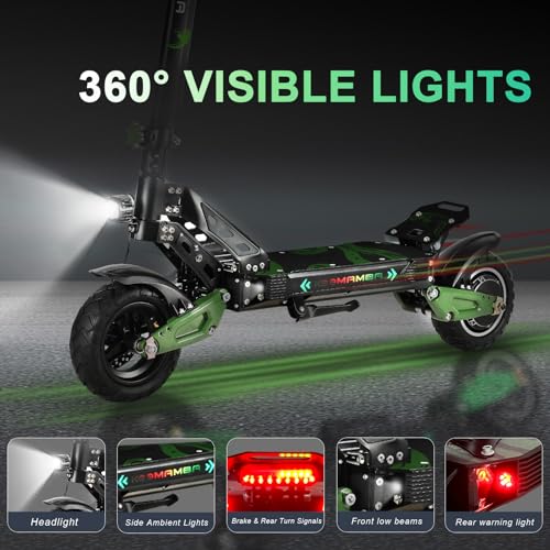 1200W Electric Scooter for Adults, 35 MPH, 50 Miles Range, Dual Suspension, 10" Fat Tires X7564