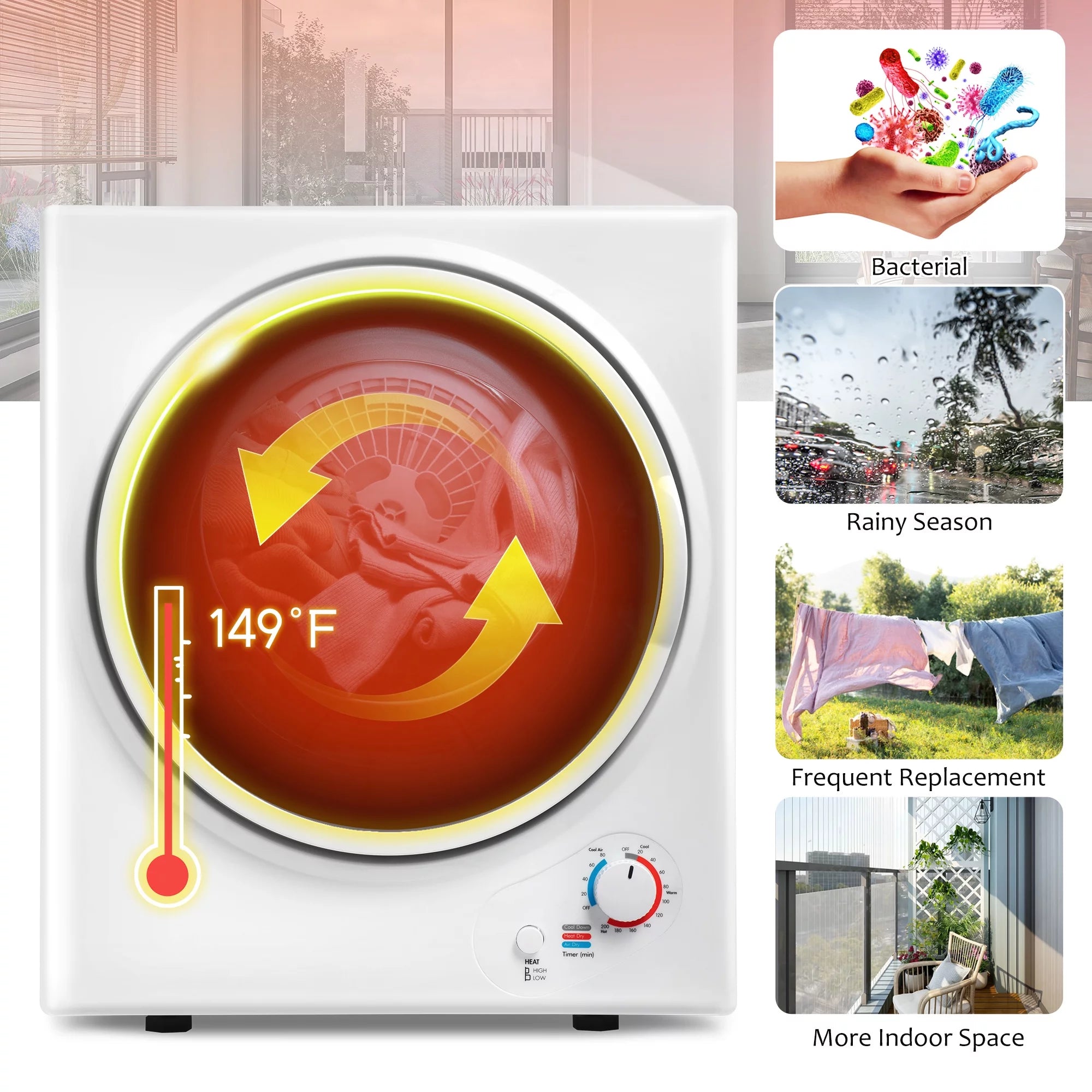 Portable Electric Clothes Dryer W123