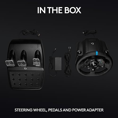 Racing Wheel and Pedals with Force Feedback, Gaming Steering Wheel for PS5, PS4, PC, Mac, Black W946