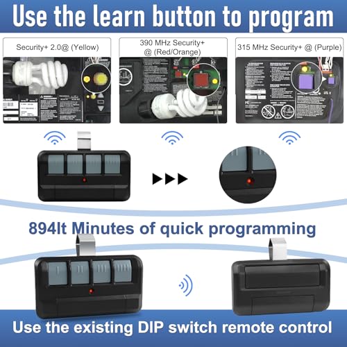 Garage Door Opener Remote, 4 Button, 2 Pack W163153