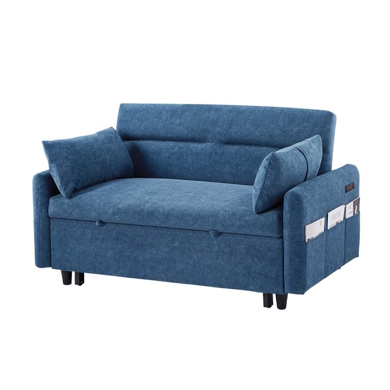 Convertible Sofa Bed Sleeper Chair with Adjustable Backrest, Grey C681