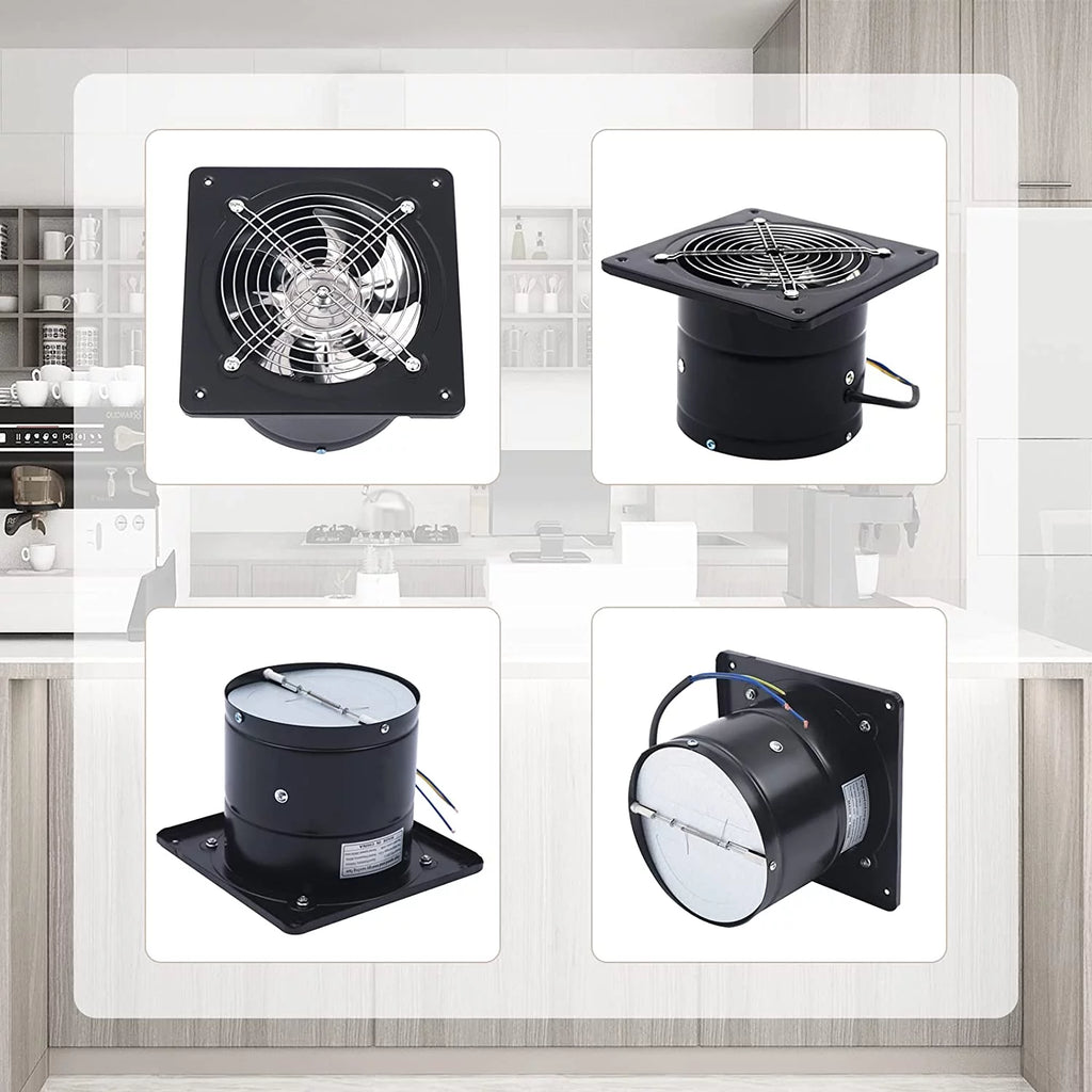 Metal Axial Exhaust Fan Wall Mounted Kitchen Ventilation I884