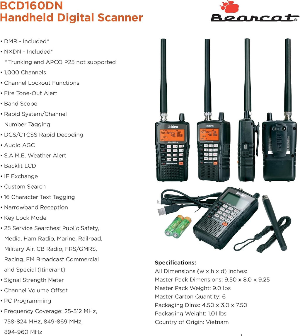 Handheld Digital Scanner with Rapid Search and Narrow-Band Reception Y6804