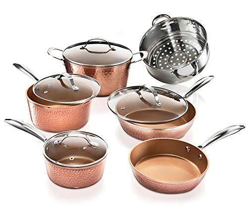Hammered Pots, Pans and Frying Pan Set Y6125