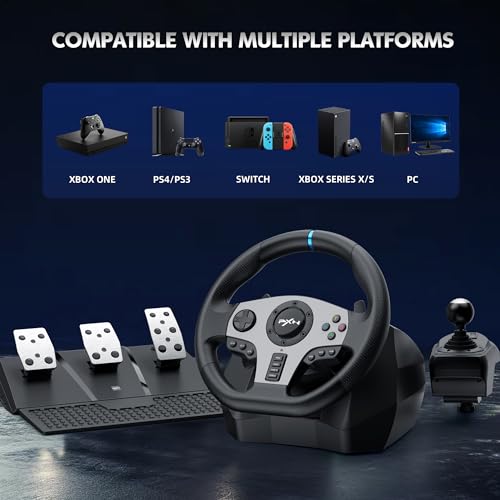Racing Wheel 270°/900° with Shifter and Pedal for PS4, PC, PS3, Xbox E52251