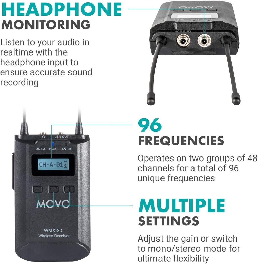 Wireless Lavalier Microphone System for DSLR Cameras G83024