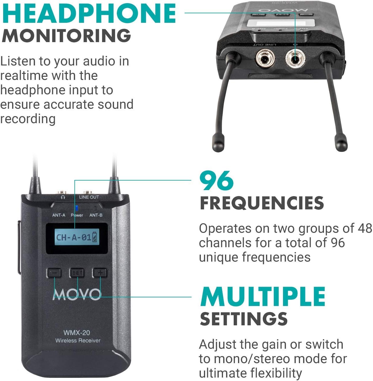 Wireless Lavalier Microphone System for DSLR Cameras G83024