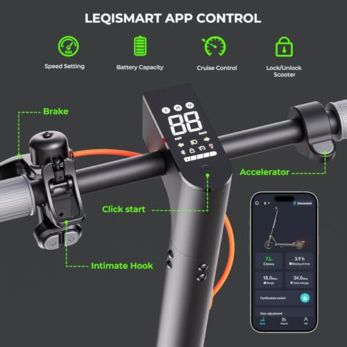 Electric Scooter for Adults, Long Range, Dual Suspension D190
