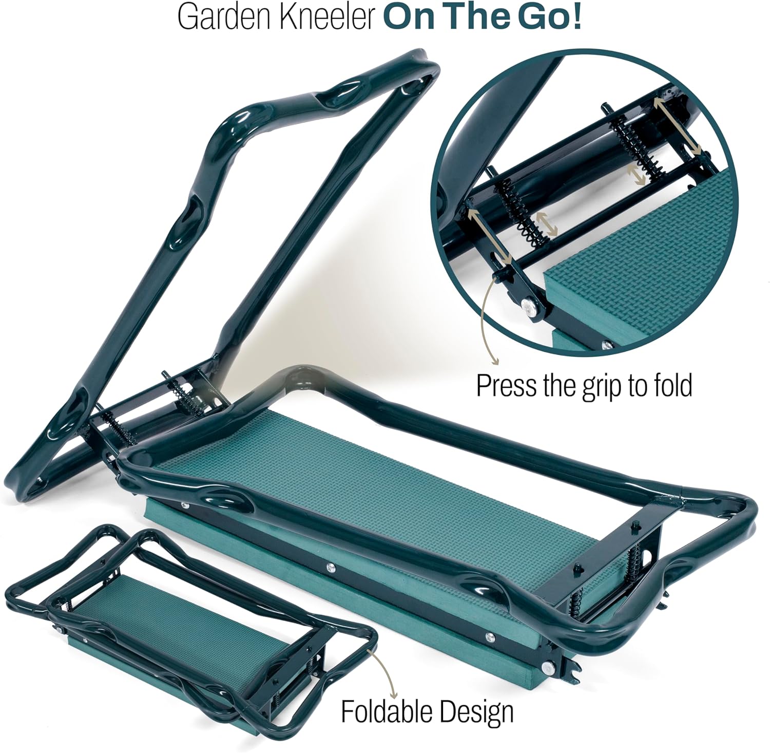Garden Seat and Kneeler with Cushion, Gloves and Pouch M11715