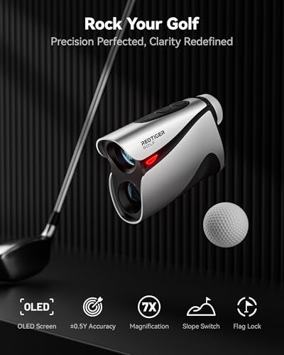 OLED Golf Rangefinder with Slope, 1200 Yards, 7X Magnification C1420