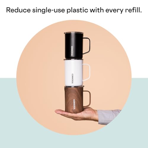 Insulated Coffee Mug with Lid and Handle, Powder Blue, 16 oz U665180