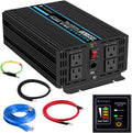 Novopal Power Inverter Pure Sine Wave-1000 Watt 24V DC to 110V/120V AC Converter- 4 AC Outlets Car Inverter with One USB Port-16.4 Feet Remote Control and Two Cooling Fans-Peak Power 2000 Watt