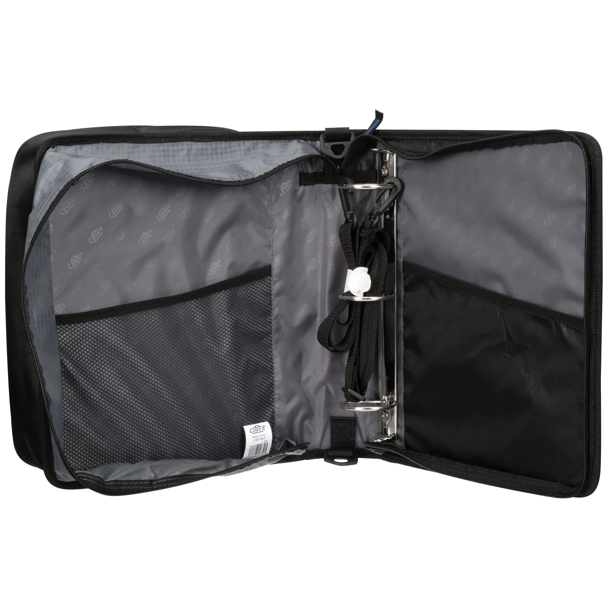 2" O-Ring Zipper Binder with 13" Tablet Pouch, Blue F3298