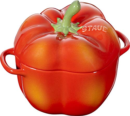 Staub 40500-325 Paprika Cocotte 40500-325 Cocotte 40500-325 Ceramic Cocotte 40500-325 Ceramic Heat Resistant Pottery Microwave Safe