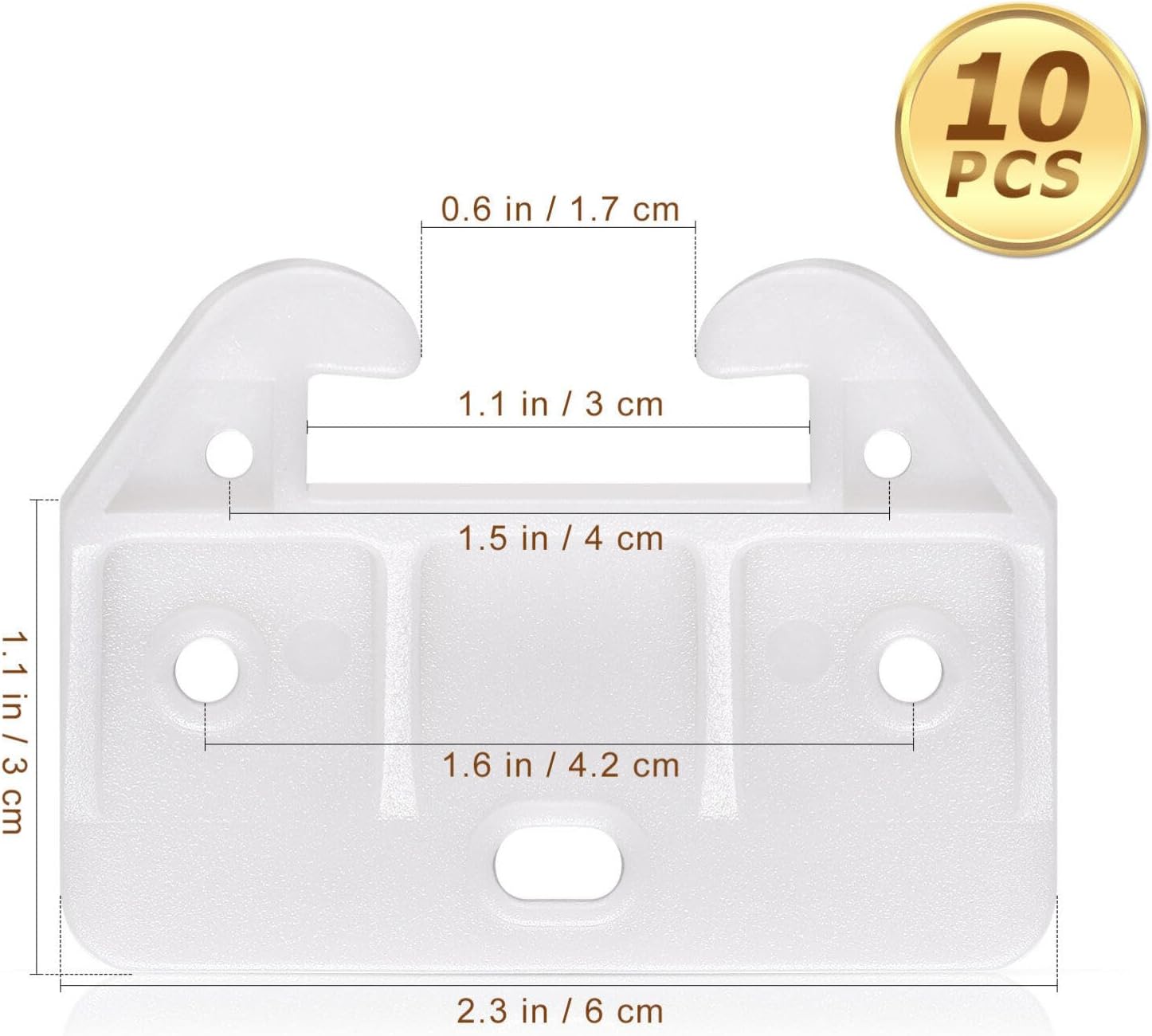 White Plastic Drawer Track Guide Replacement Parts for Cabinets and Furniture F180