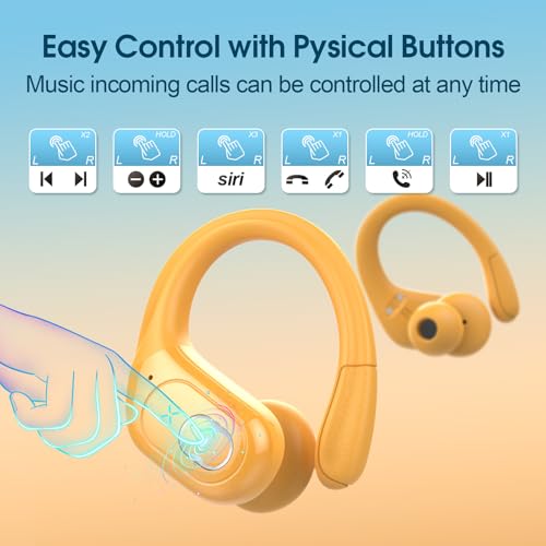 Wireless Earbuds Bluetooth 5.4 with Earhooks, IPX7 Waterproof P475856