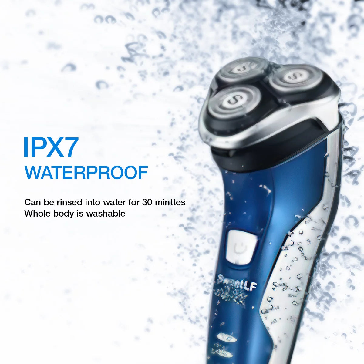 Electric Razor for Men, IPX7 Waterproof Wet and Dry Shaver with Beard Trimmer A275